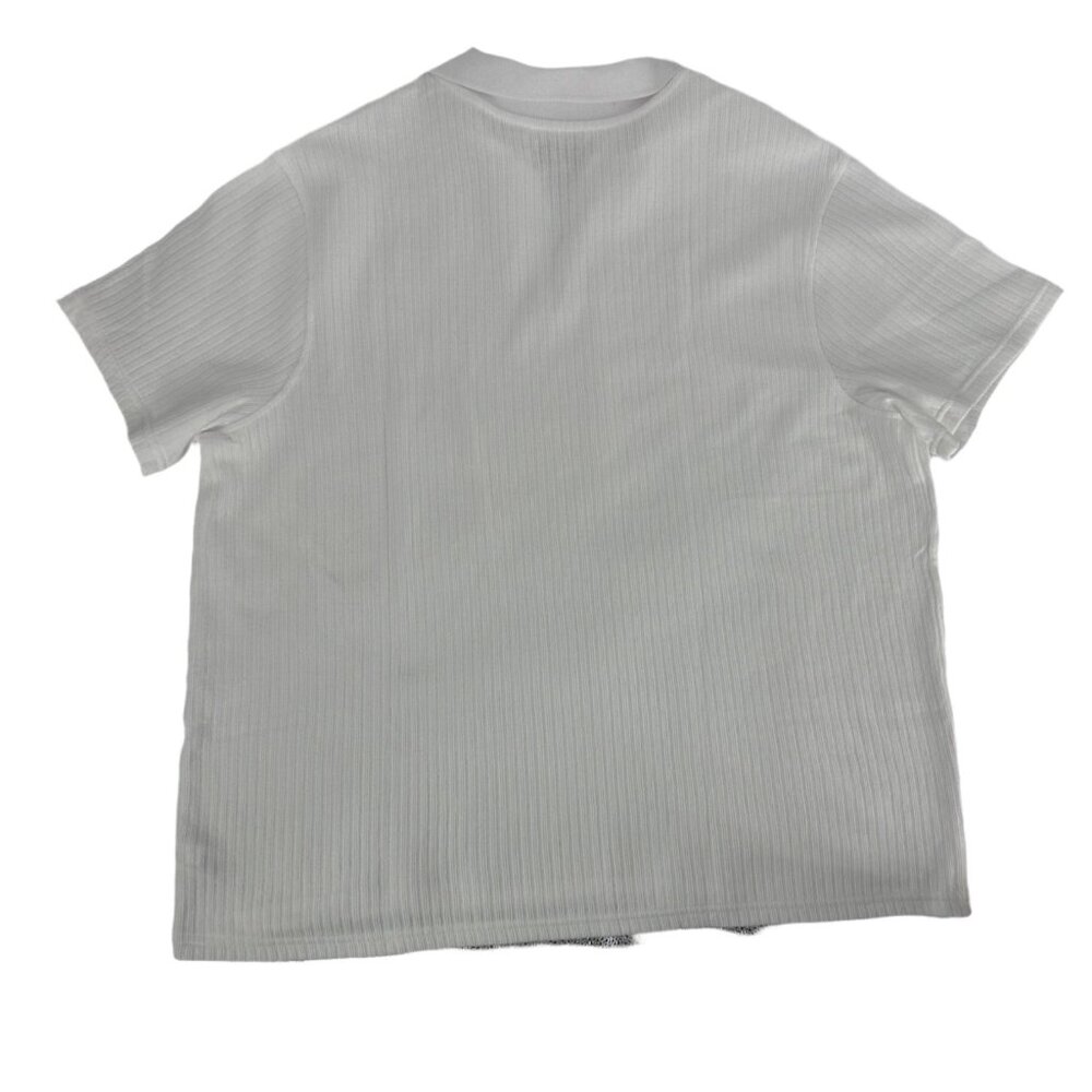 NWT Goodfellow & Co White Ribbed Knit Open Collar Polo XXL - Picture 5 of 6